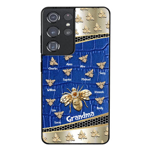 Personalized Grandma Bee Kid Name Phonecase DMHC1603