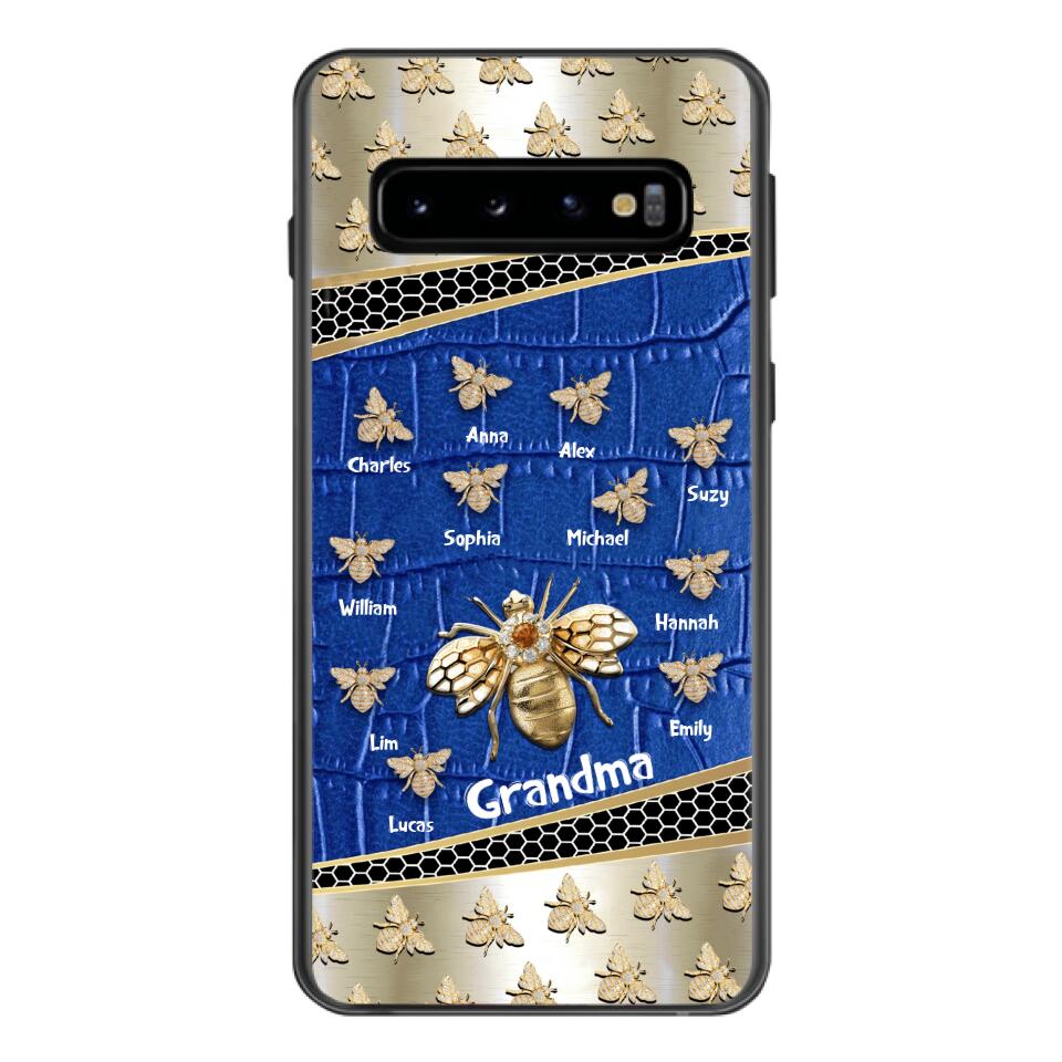 Personalized Grandma Bee Kid Name Phonecase DMHC1603