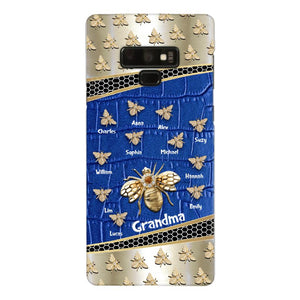 Personalized Grandma Bee Kid Name Phonecase DMHC1603