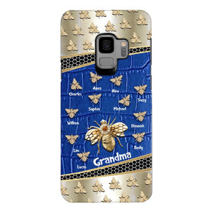 Personalized Grandma Bee Kid Name Phonecase DMHC1603