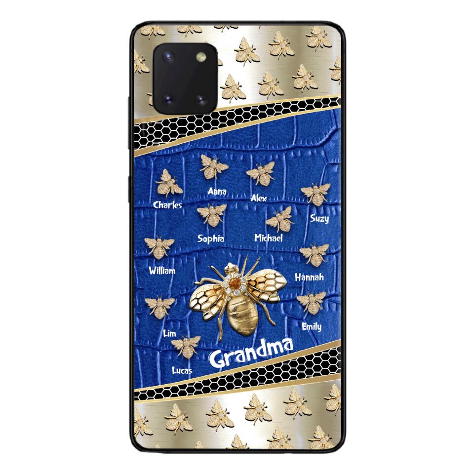 Personalized Grandma Bee Kid Name Phonecase DMHC1603