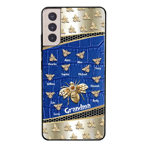 Personalized Grandma Bee Kid Name Phonecase DMHC1603