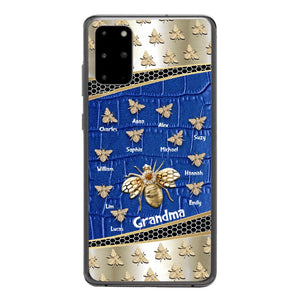 Personalized Grandma Bee Kid Name Phonecase DMHC1603