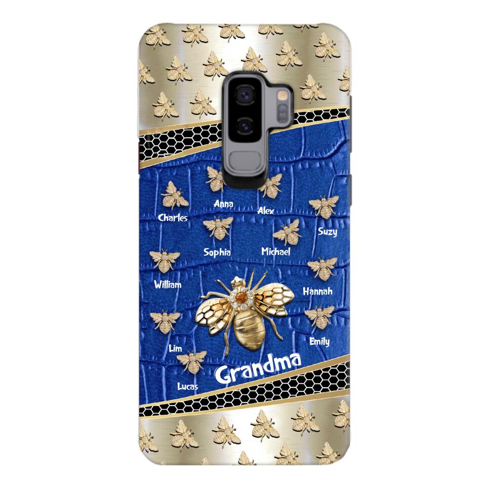 Personalized Grandma Bee Kid Name Phonecase DMHC1603