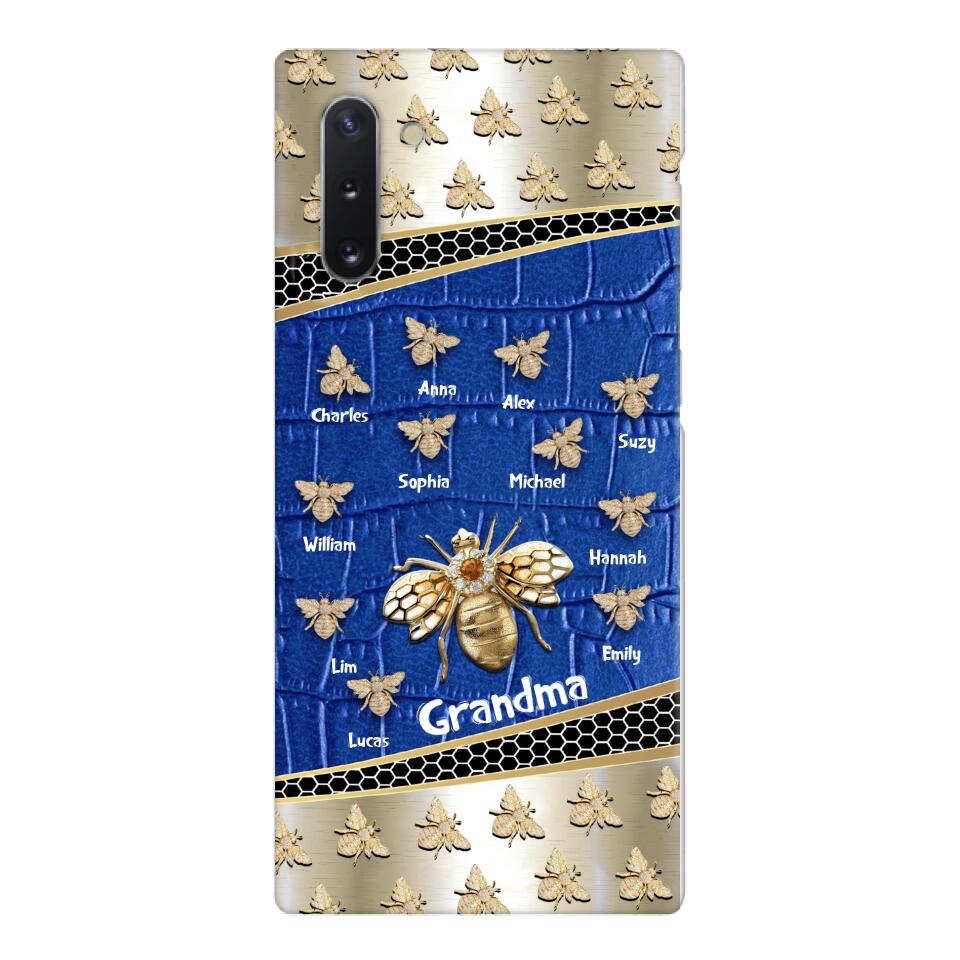 Personalized Grandma Bee Kid Name Phonecase DMHC1603