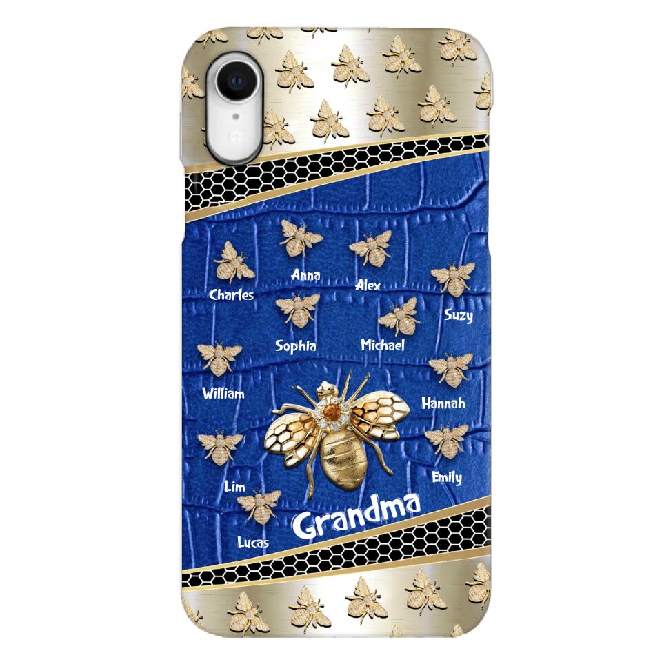 Personalized Grandma Bee Kid Name Phonecase DMHC1603