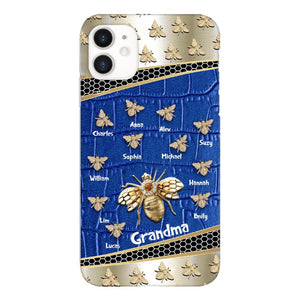 Personalized Grandma Bee Kid Name Phonecase DMHC1603