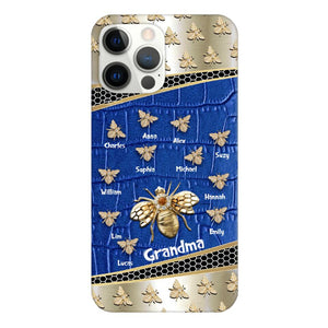 Personalized Grandma Bee Kid Name Phonecase DMHC1603