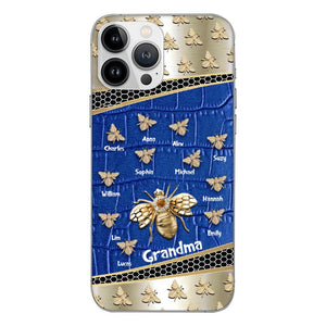 Personalized Grandma Bee Kid Name Phonecase DMHC1603