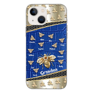 Personalized Grandma Bee Kid Name Phonecase DMHC1603