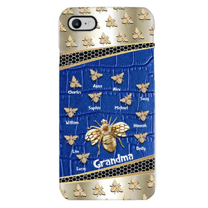 Personalized Grandma Bee Kid Name Phonecase DMHC1603