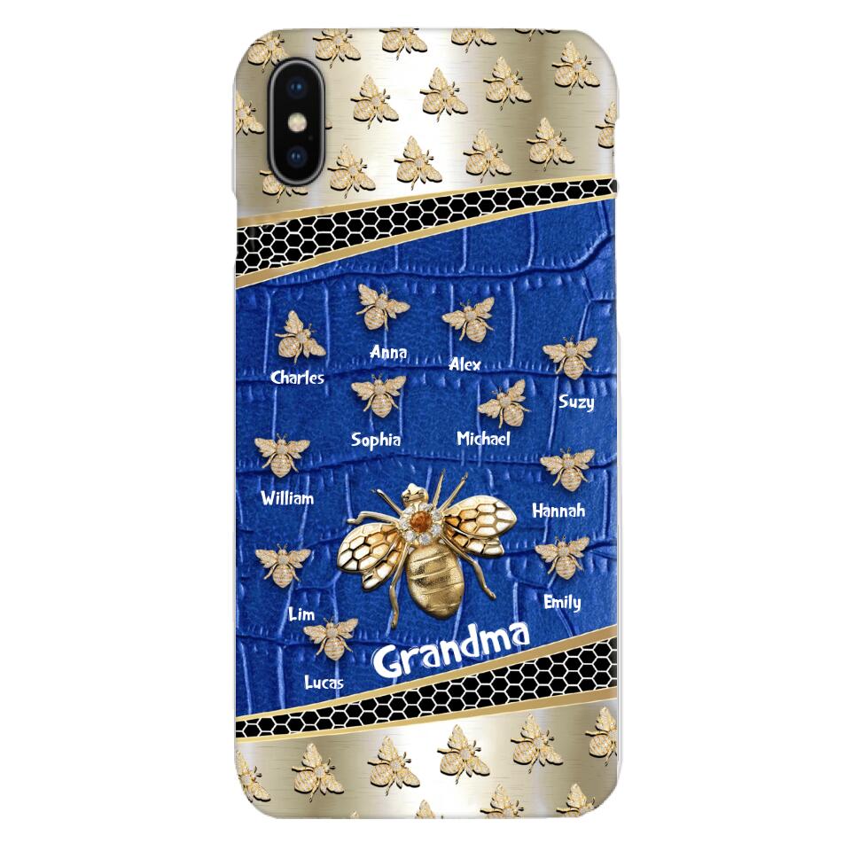 Personalized Grandma Bee Kid Name Phonecase DMHC1603