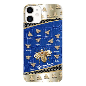 Personalized Grandma Bee Kid Name Phonecase DMHC1603