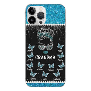 Personalized Grandma Kid Name Butterfly Phonecase DMMQ1603