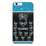 Personalized Grandma Kid Name Butterfly Phonecase DMMQ1603