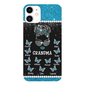 Personalized Grandma Kid Name Butterfly Phonecase DMMQ1603