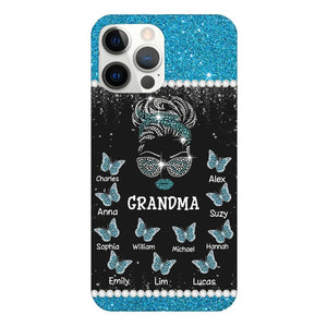 Personalized Grandma Kid Name Butterfly Phonecase DMMQ1603