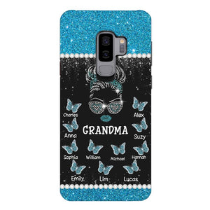 Personalized Grandma Kid Name Butterfly Phonecase DMMQ1603