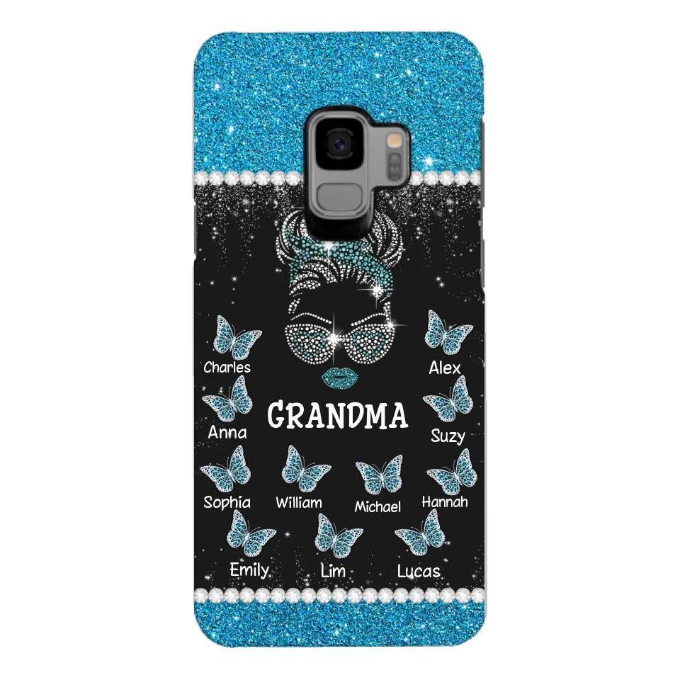 Personalized Grandma Kid Name Butterfly Phonecase DMMQ1603