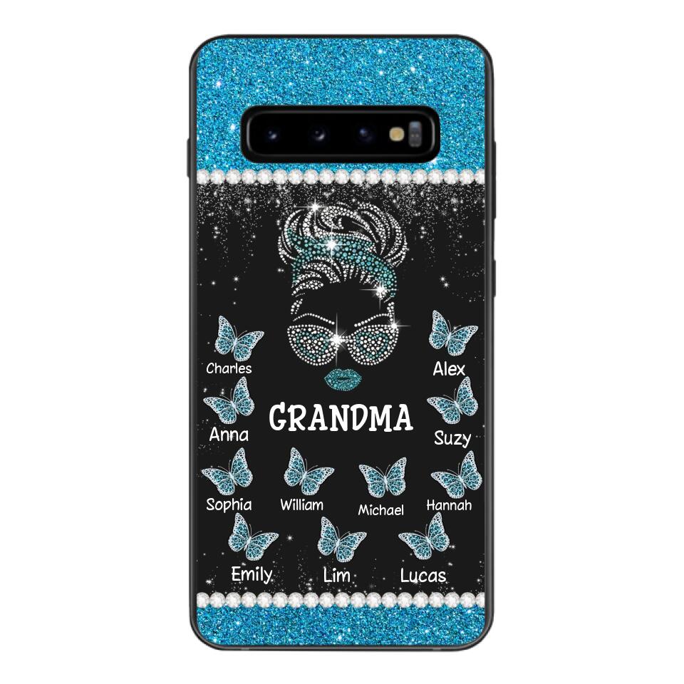 Personalized Grandma Kid Name Butterfly Phonecase DMMQ1603