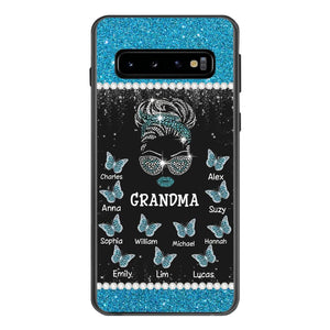 Personalized Grandma Kid Name Butterfly Phonecase DMMQ1603