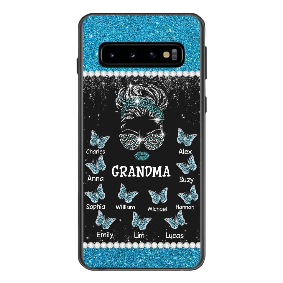 Personalized Grandma Kid Name Butterfly Phonecase DMMQ1603