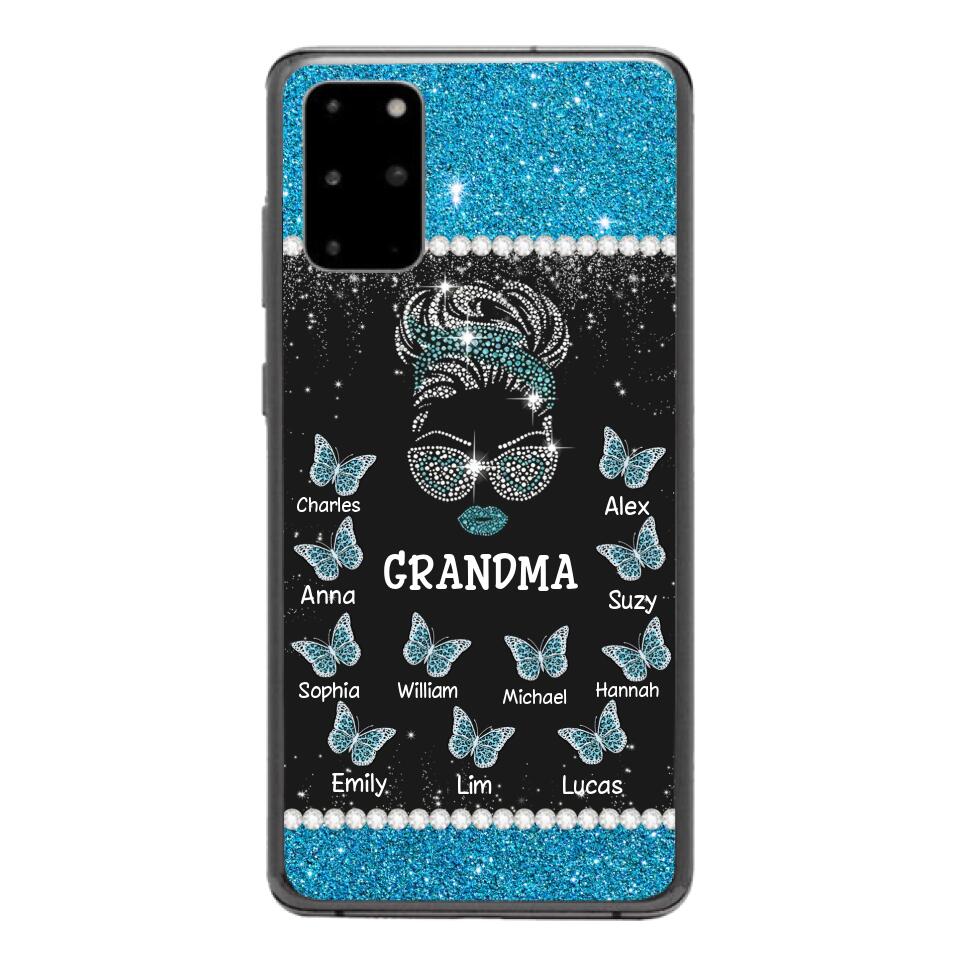 Personalized Grandma Kid Name Butterfly Phonecase DMMQ1603