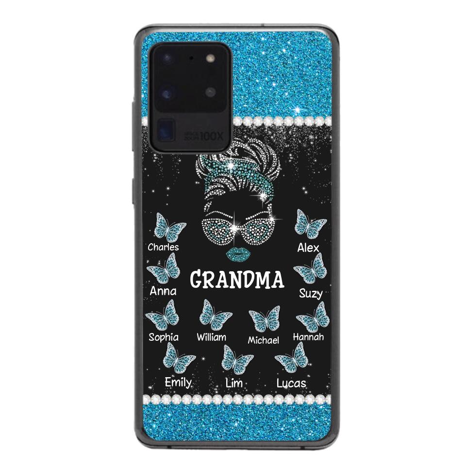 Personalized Grandma Kid Name Butterfly Phonecase DMMQ1603