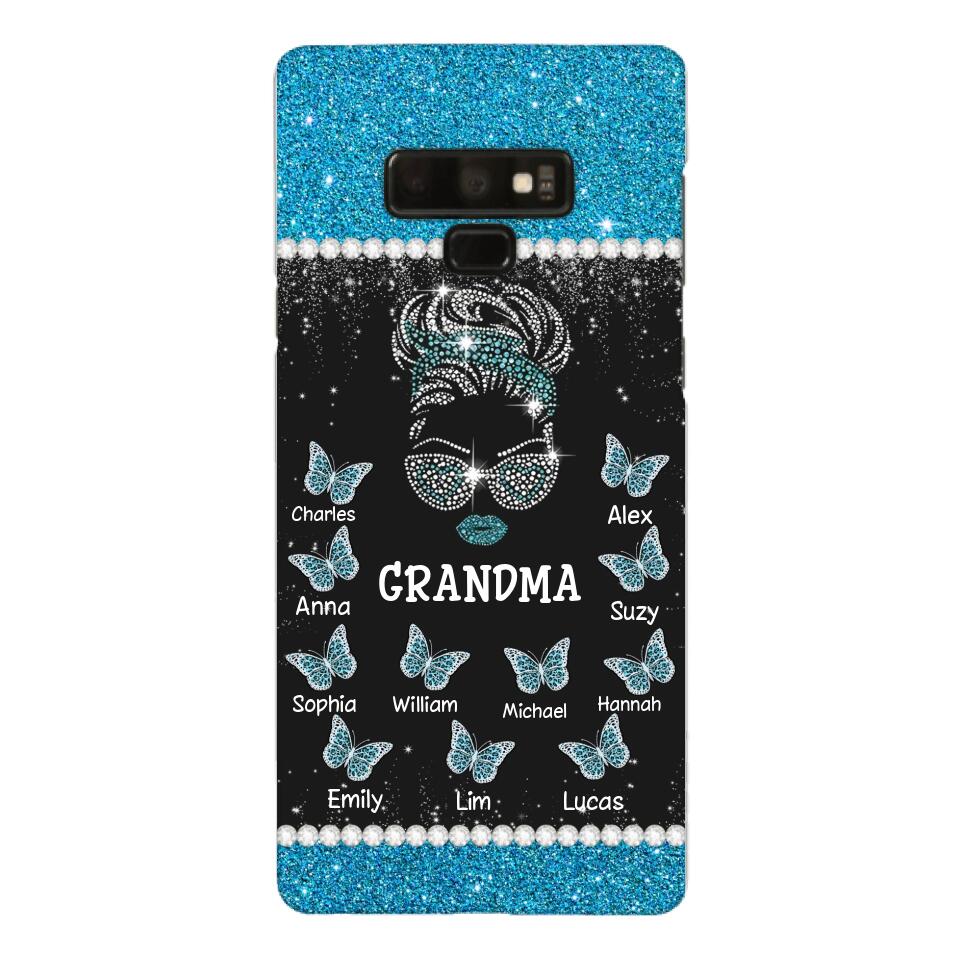 Personalized Grandma Kid Name Butterfly Phonecase DMMQ1603