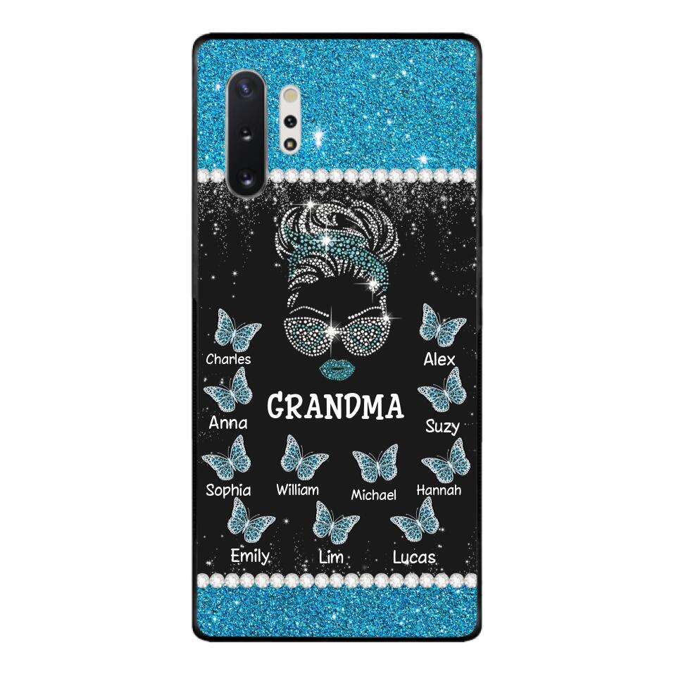 Personalized Grandma Kid Name Butterfly Phonecase DMMQ1603