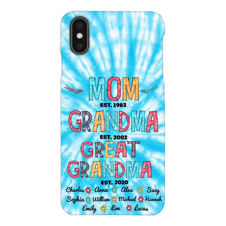 Personalized Mom Grandma Kid Name Phonecase MTDT1703