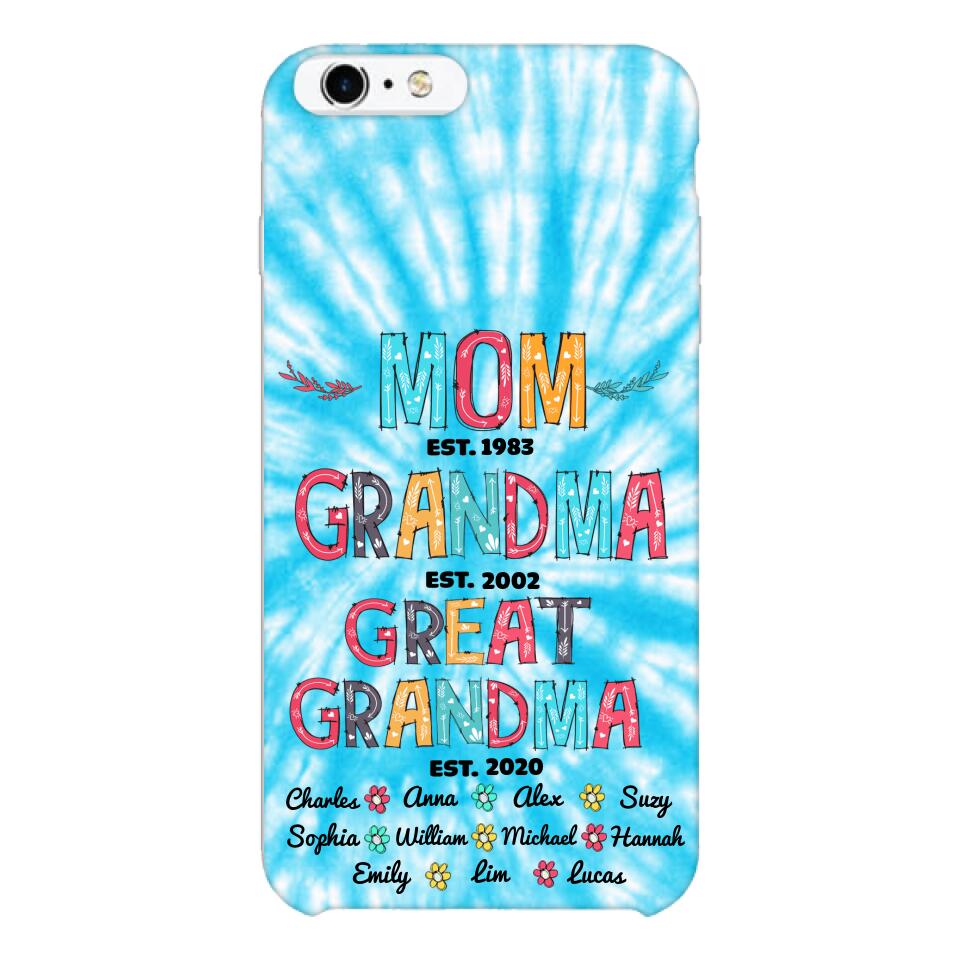 Personalized Mom Grandma Kid Name Phonecase MTDT1703