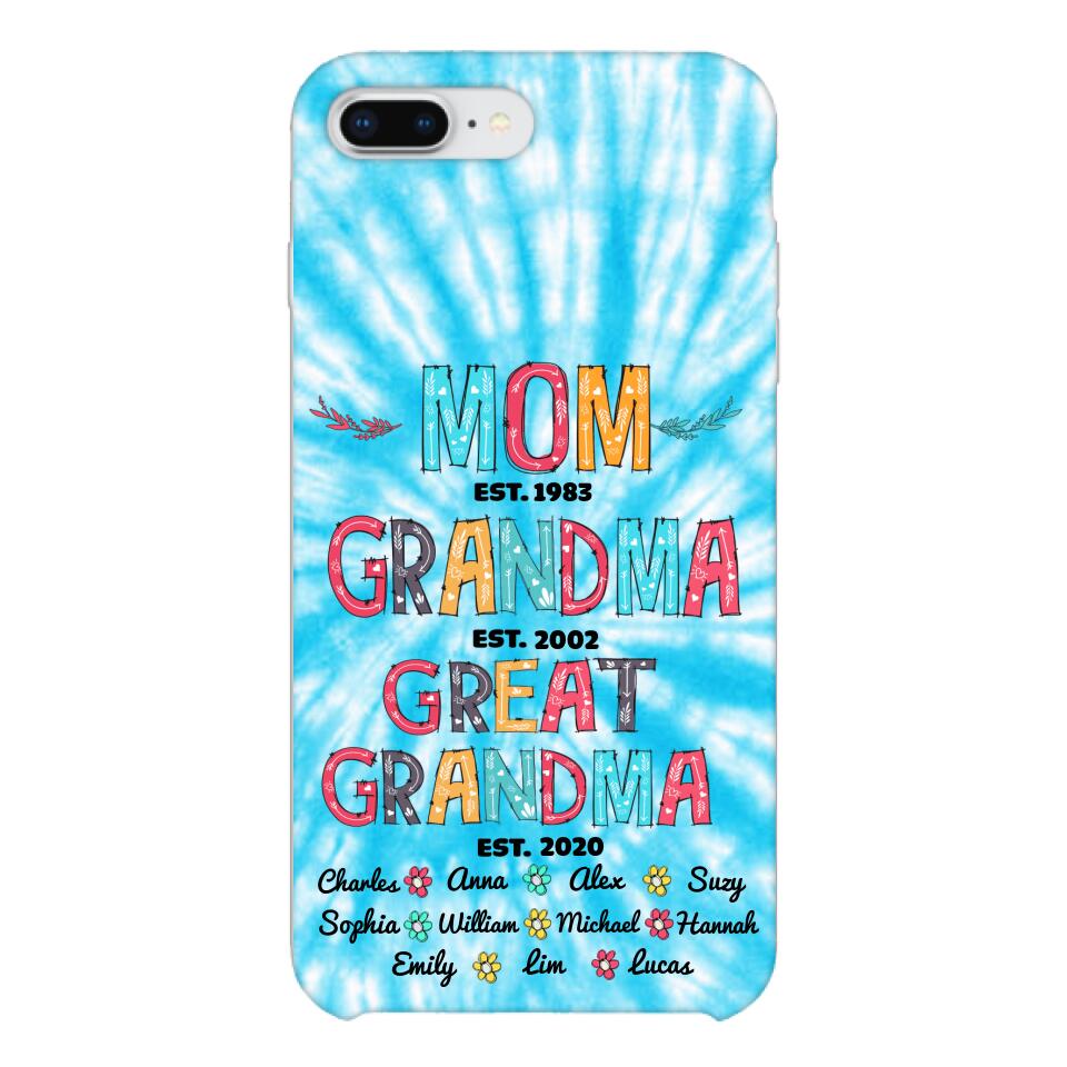 Personalized Mom Grandma Kid Name Phonecase MTDT1703