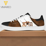 Personalized Dog Lovers Leather Shoes DMVQ1603