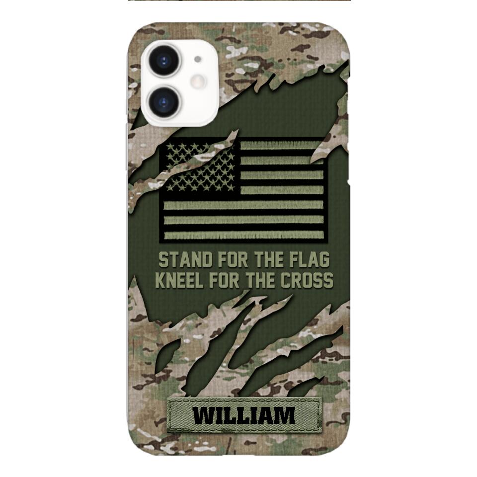 PERSONALIZED U.S VETERAN CAMO PHONECASE QTTN1803