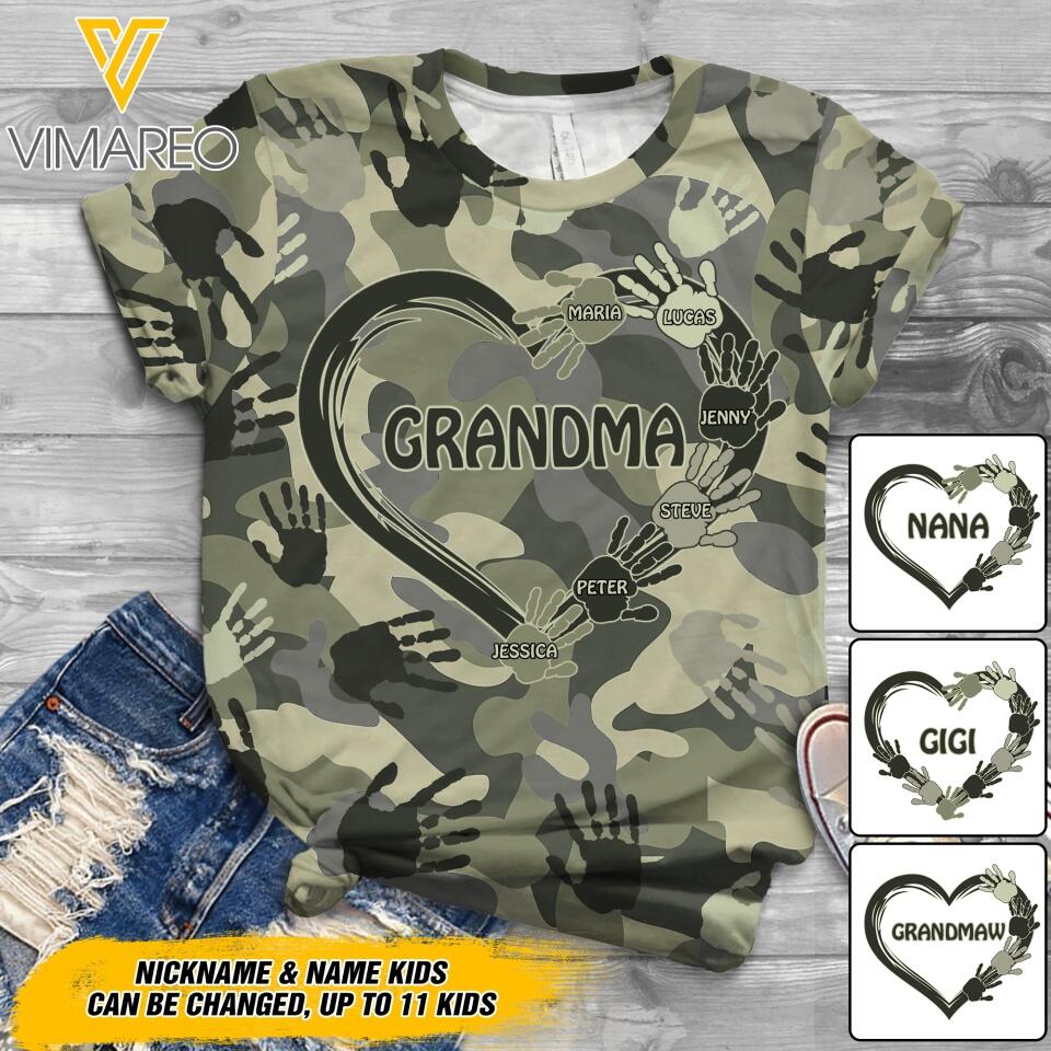 Personalized Grandma Kid Tshirt Printed 22MAR-DT18