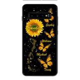 PERSONALIZED GRANDMA SUNFLOWER KID BUTTERFLY DRAGONFLY PHONECASE QTVQ1903