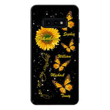 PERSONALIZED GRANDMA SUNFLOWER KID BUTTERFLY DRAGONFLY PHONECASE QTVQ1903