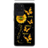 PERSONALIZED GRANDMA SUNFLOWER KID BUTTERFLY DRAGONFLY PHONECASE QTVQ1903