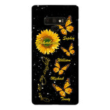 PERSONALIZED GRANDMA SUNFLOWER KID BUTTERFLY DRAGONFLY PHONECASE QTVQ1903