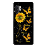 PERSONALIZED GRANDMA SUNFLOWER KID BUTTERFLY DRAGONFLY PHONECASE QTVQ1903