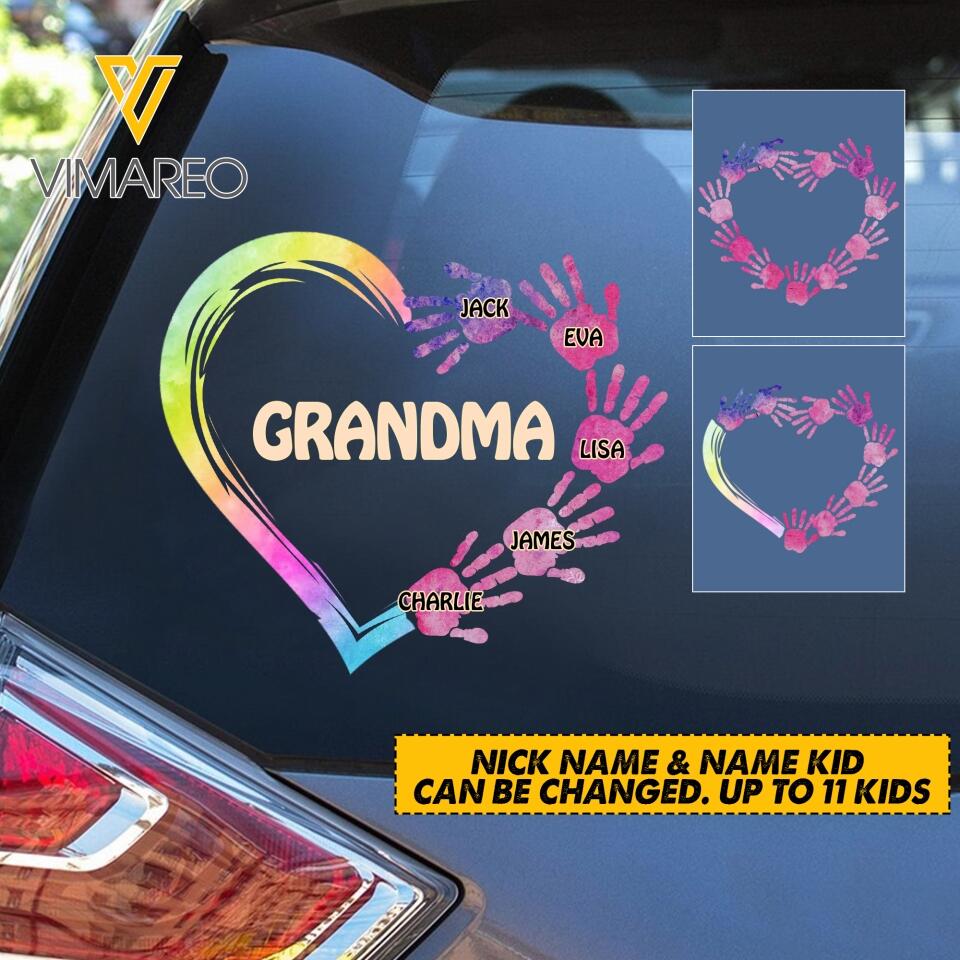 Personalized Grandma Kid Decal Printed 22MAR-HC19