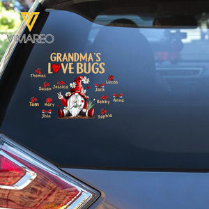 Personalized Grandma's Love Bugs Decal Printed 22MAR-HC19