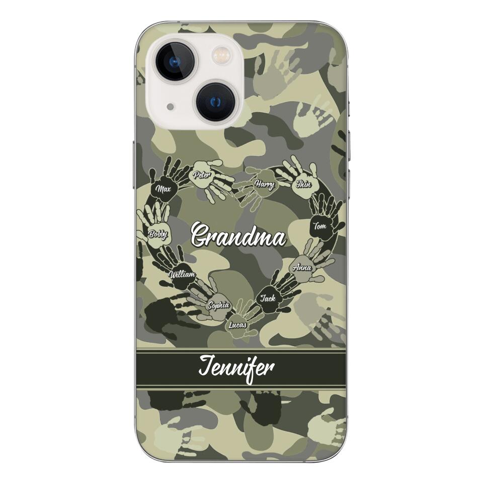 Personalized Grandma Kid Camo Phone Case Printed 22MAR-DT19