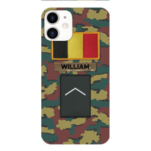 PERSONALIZED BELGIUM VETERAN CAMO PHONECASE MTDT2103