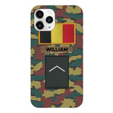 PERSONALIZED BELGIUM VETERAN CAMO PHONECASE MTDT2103