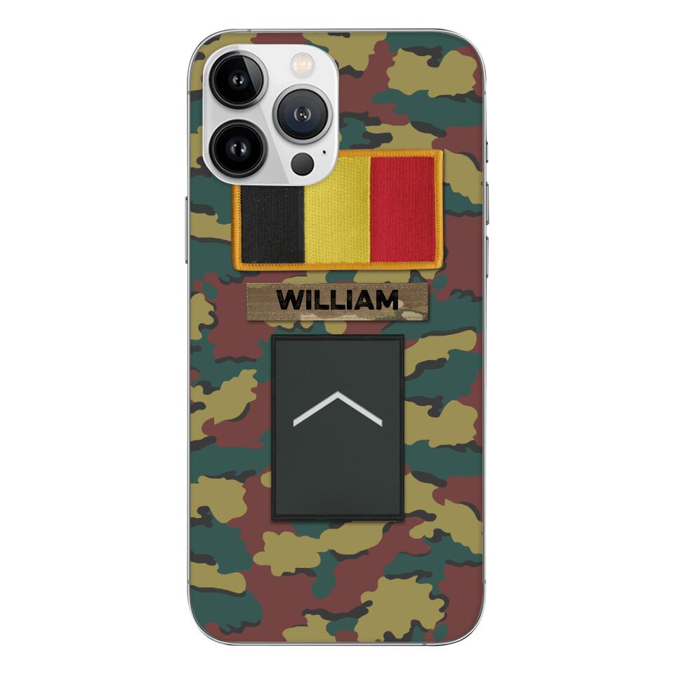 PERSONALIZED BELGIUM VETERAN CAMO PHONECASE MTDT2103