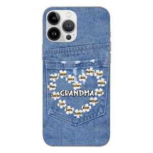 Personalized Grandma Kid Phone Case Printed 22MAR-HC21