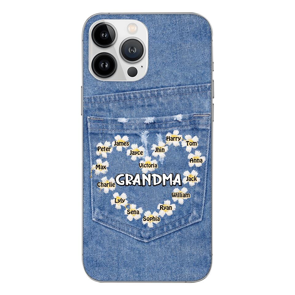 Personalized Grandma Kid Phone Case Printed 22MAR-HC21