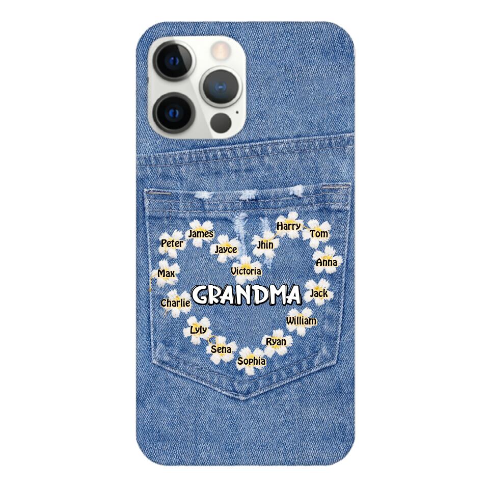 Personalized Grandma Kid Phone Case Printed 22MAR-HC21